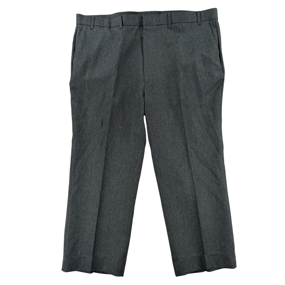 Levis Action Slacks Pants Mens 46x32 (46x27) Gray Flat Front Dress Slacks